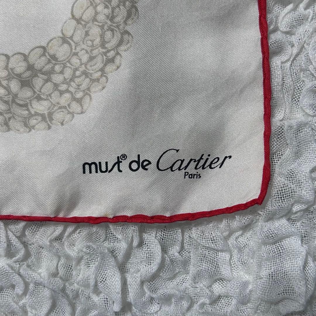 ✨カルティエ スカーフ✨シルク 大判 マストライン 時計柄