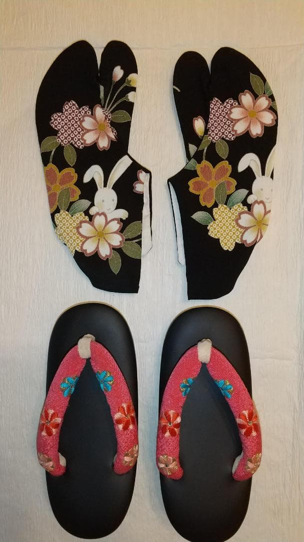 【セットA】七五三　三歳女児　着物　被布　黒×白