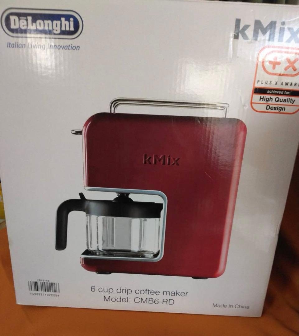 デロンギ　 ケーミックス ドリップコーヒーメーカー レッド 6杯用CMB6-RD