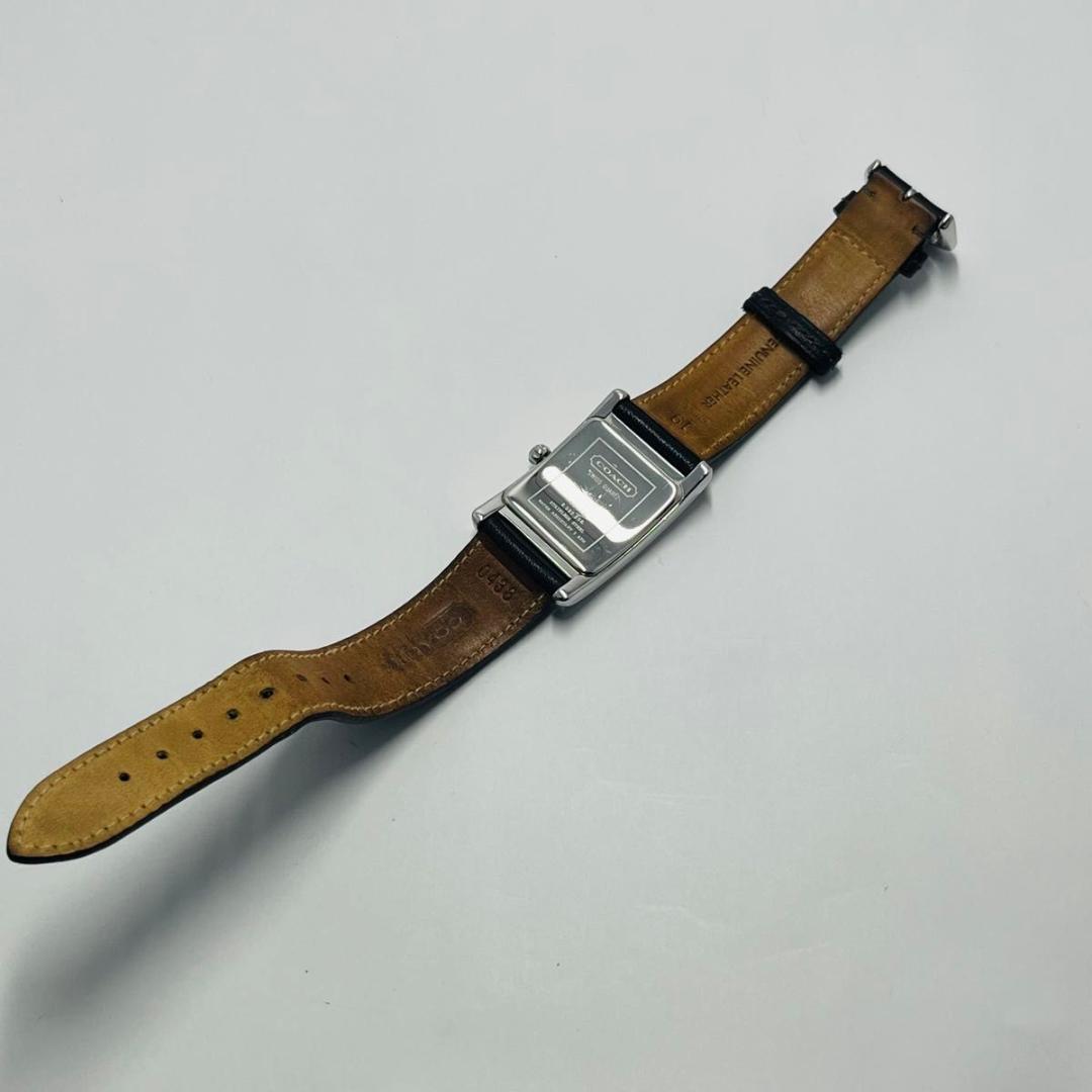 美品 COACH コーチ W502B クォーツ 腕時計 スクエア 動作良好