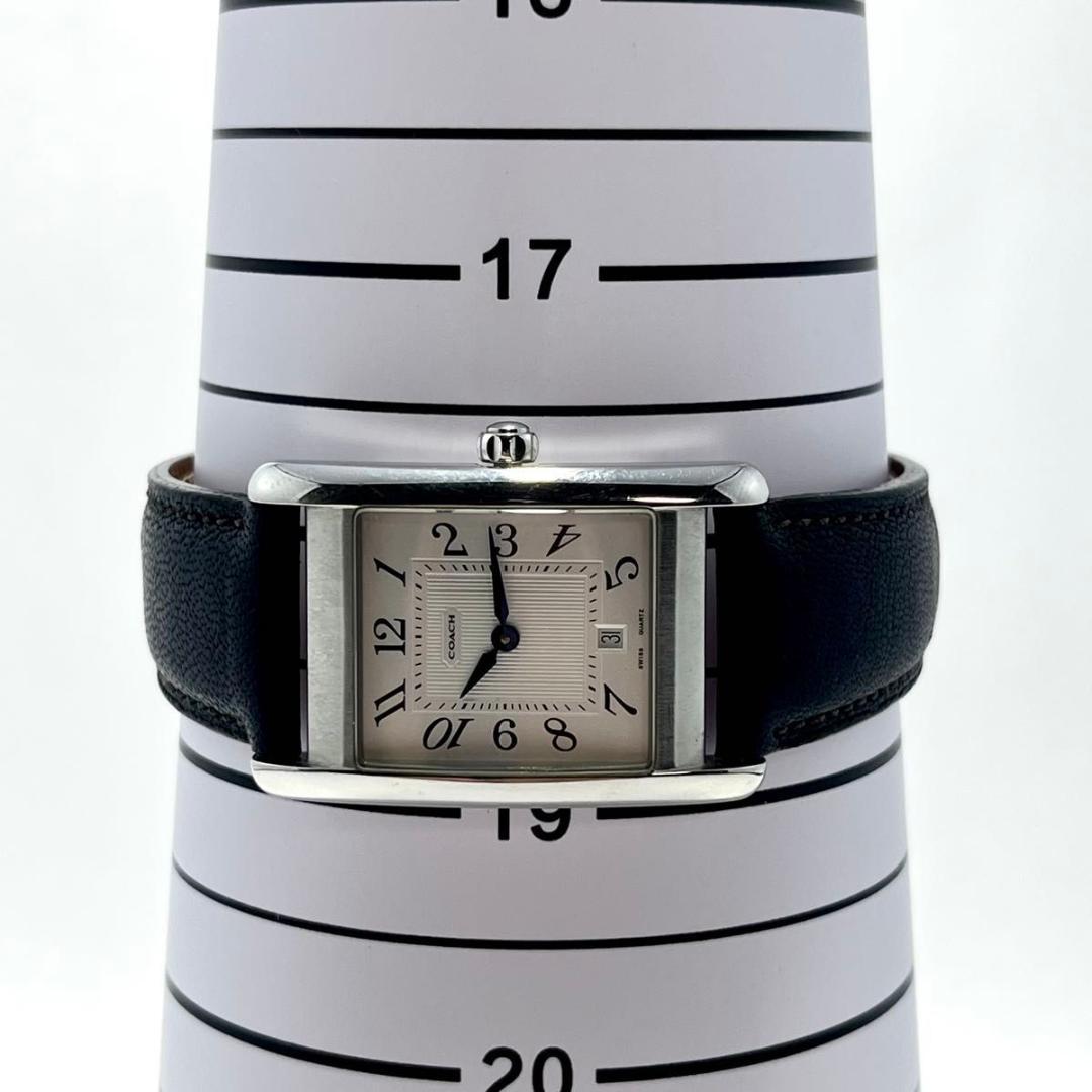 美品 COACH コーチ W502B クォーツ 腕時計 スクエア 動作良好