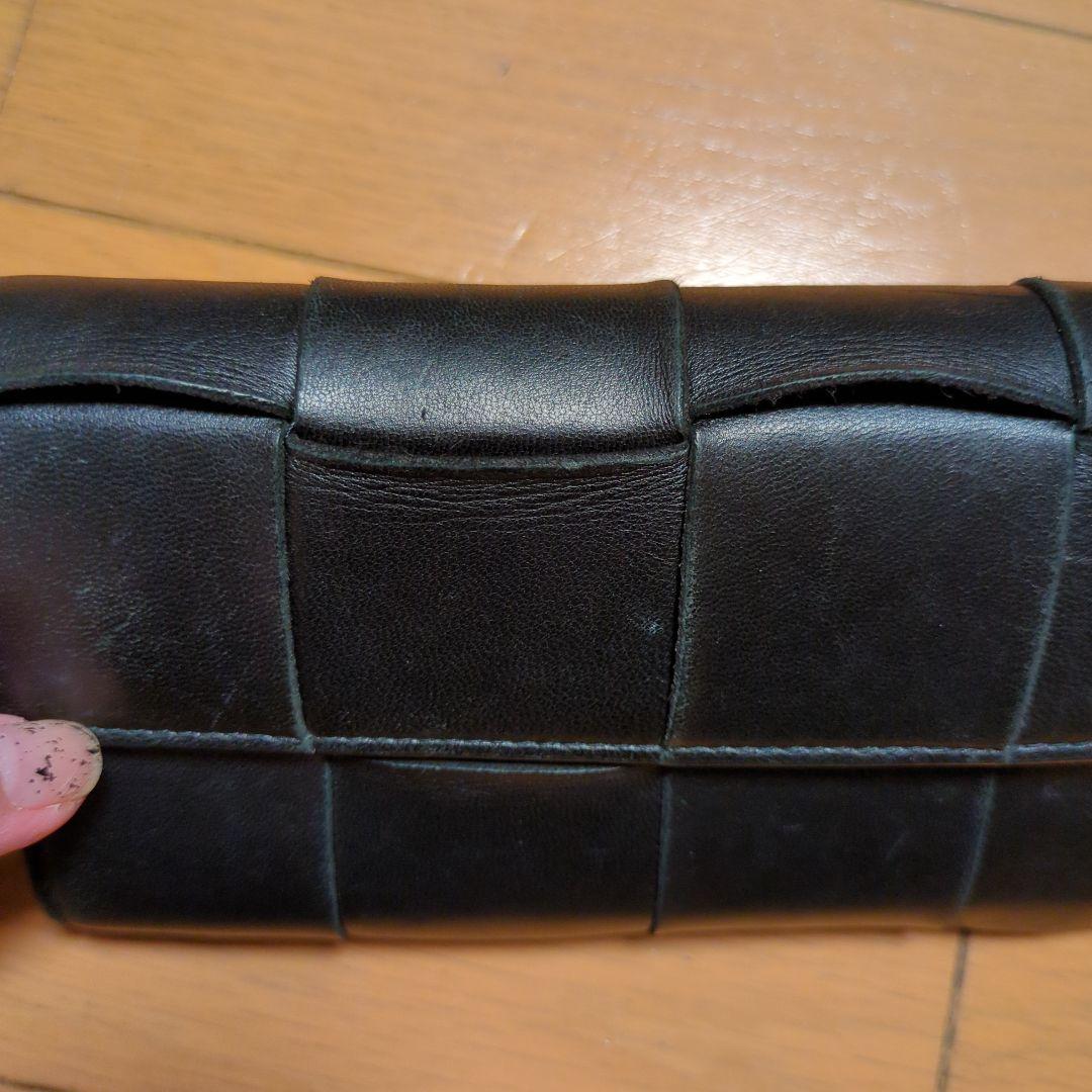 最終値下げ　ボッテガヴェネタ　マキシイントレチャートカセット　長財布　ブラック