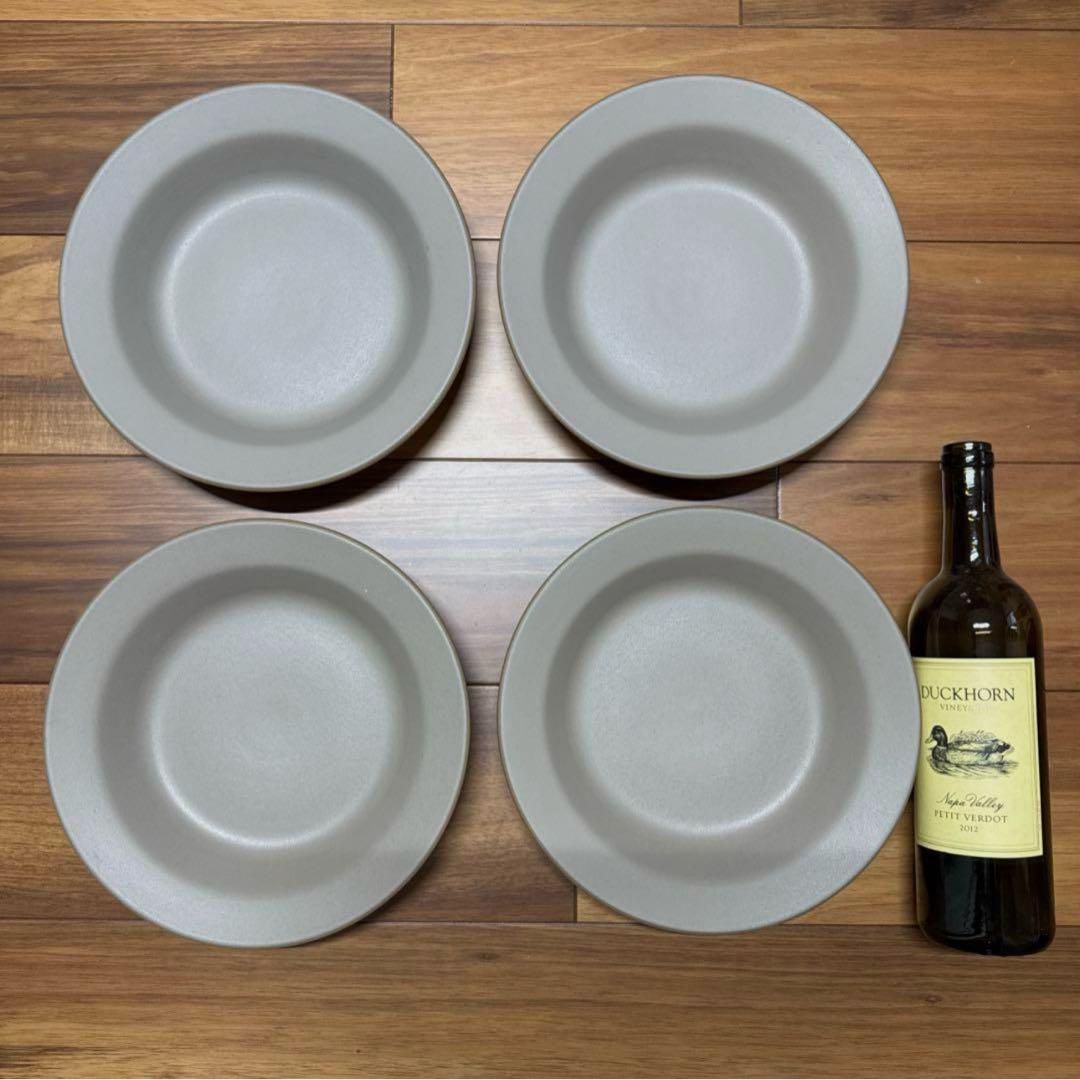 カネヨシ　ヒース4枚 - Rim Line Pasta Bowl