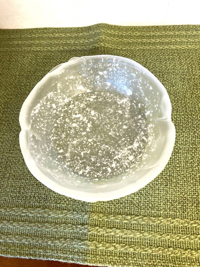 人間国宝ガラス作家 藤田喬平作　 プラチナ箔手吹平鉢5個揃