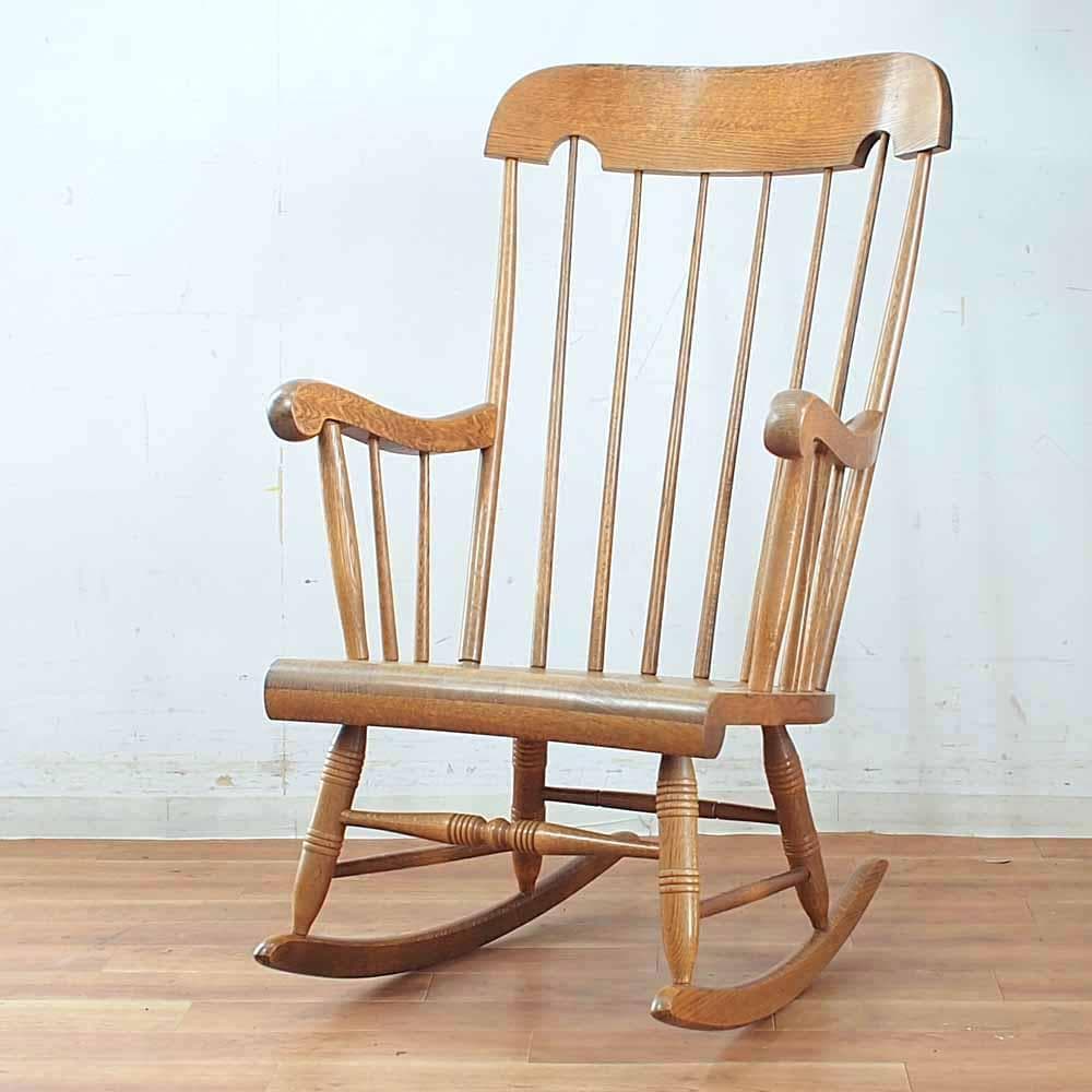 飛騨産業 キツツキ オーク無垢材 ロッキングチェア レトロ　ビンテージ