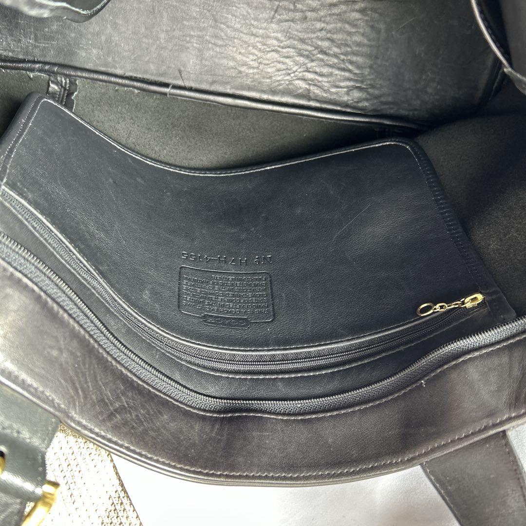 【希少】オールドコーチ COACH トートバッグ ブラック レザー 本革 金具