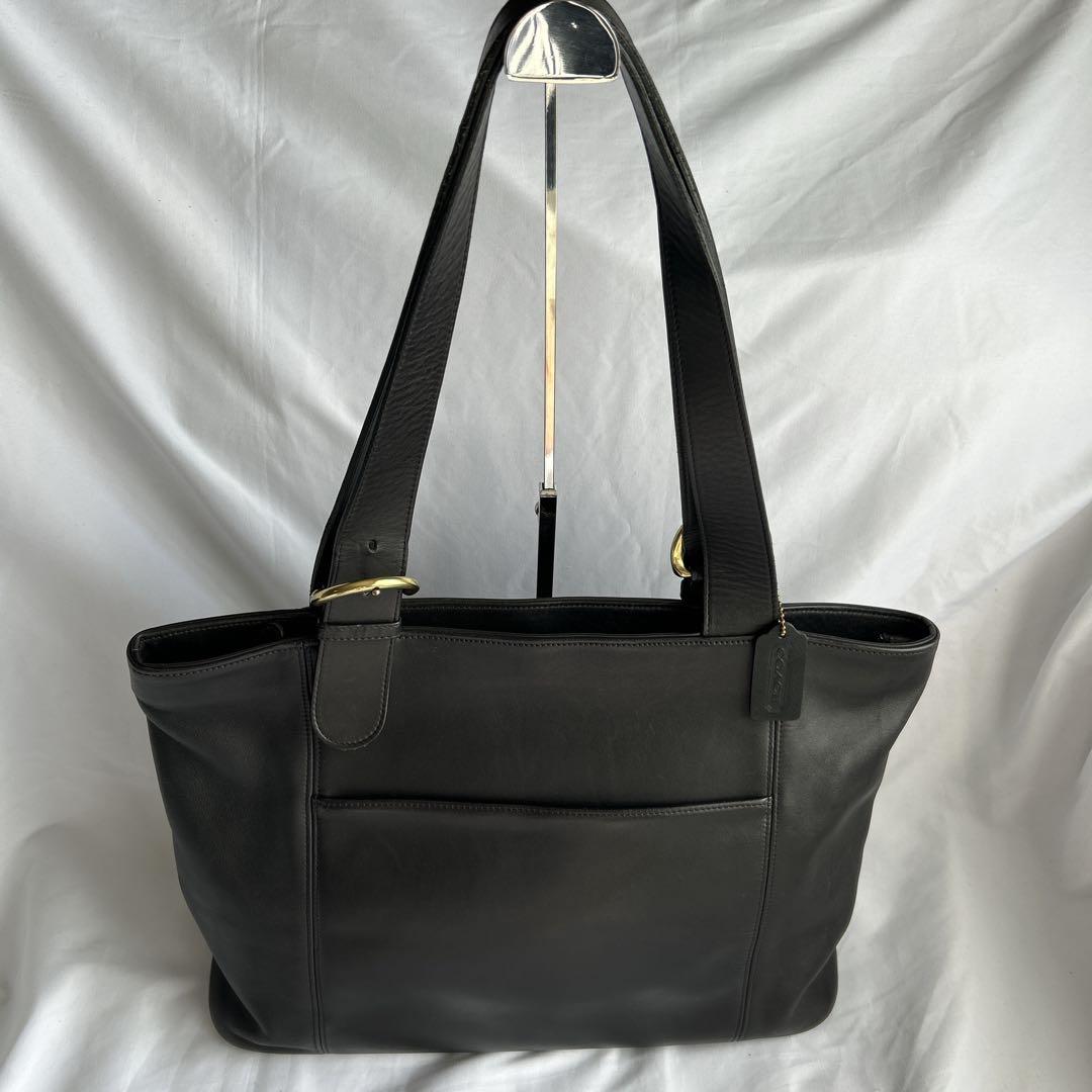 【希少】オールドコーチ COACH トートバッグ ブラック レザー 本革 金具