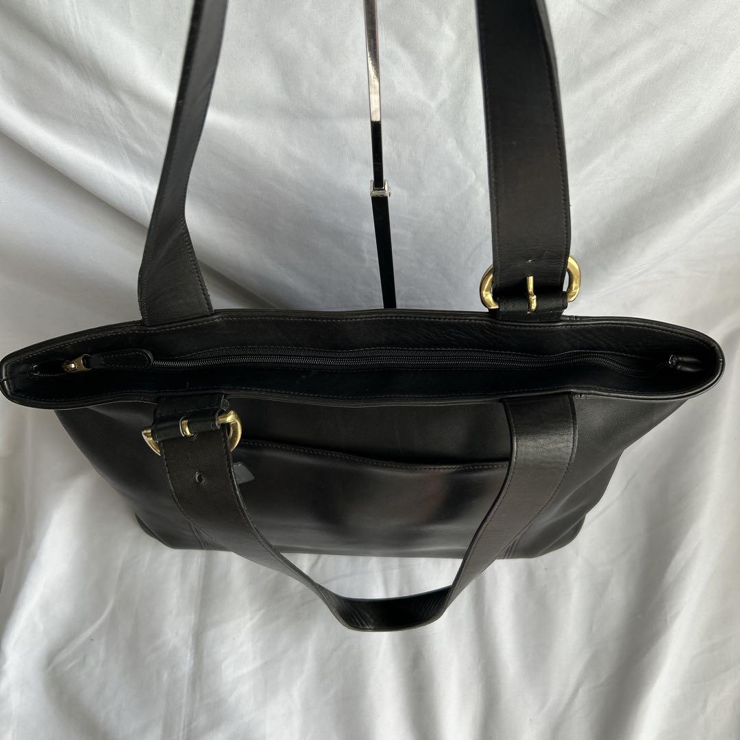 【希少】オールドコーチ COACH トートバッグ ブラック レザー 本革 金具