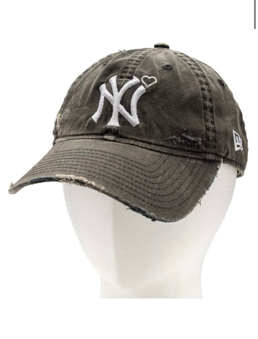 BASICKS ベイシックス　ダメージ ニューヨーク キャップ / ブラック