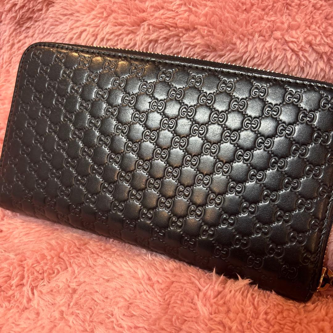【美品！】GUCCI ブラック 長財布　メンズ　レディース