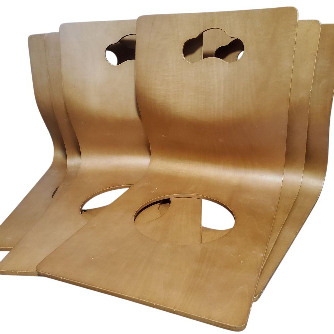 ニトリ 曲げ木製 和座椅子 座椅子 ナチュラル 6脚 セット コタツ 椅子