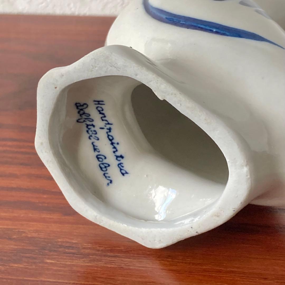 デルフトブルー　アヒル　陶器　置物　オブジェ　ハンドペイント