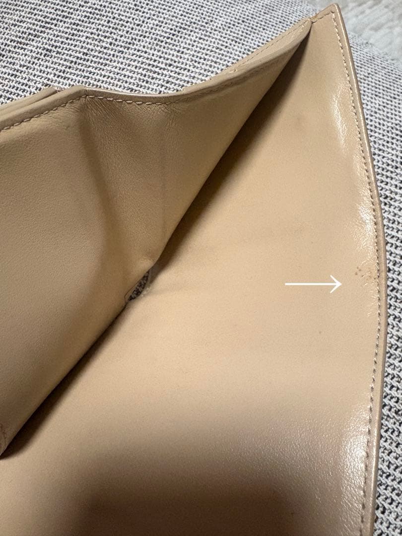 CELINE ベージュ 三つ折り財布　スモールトリフォールドウォレット