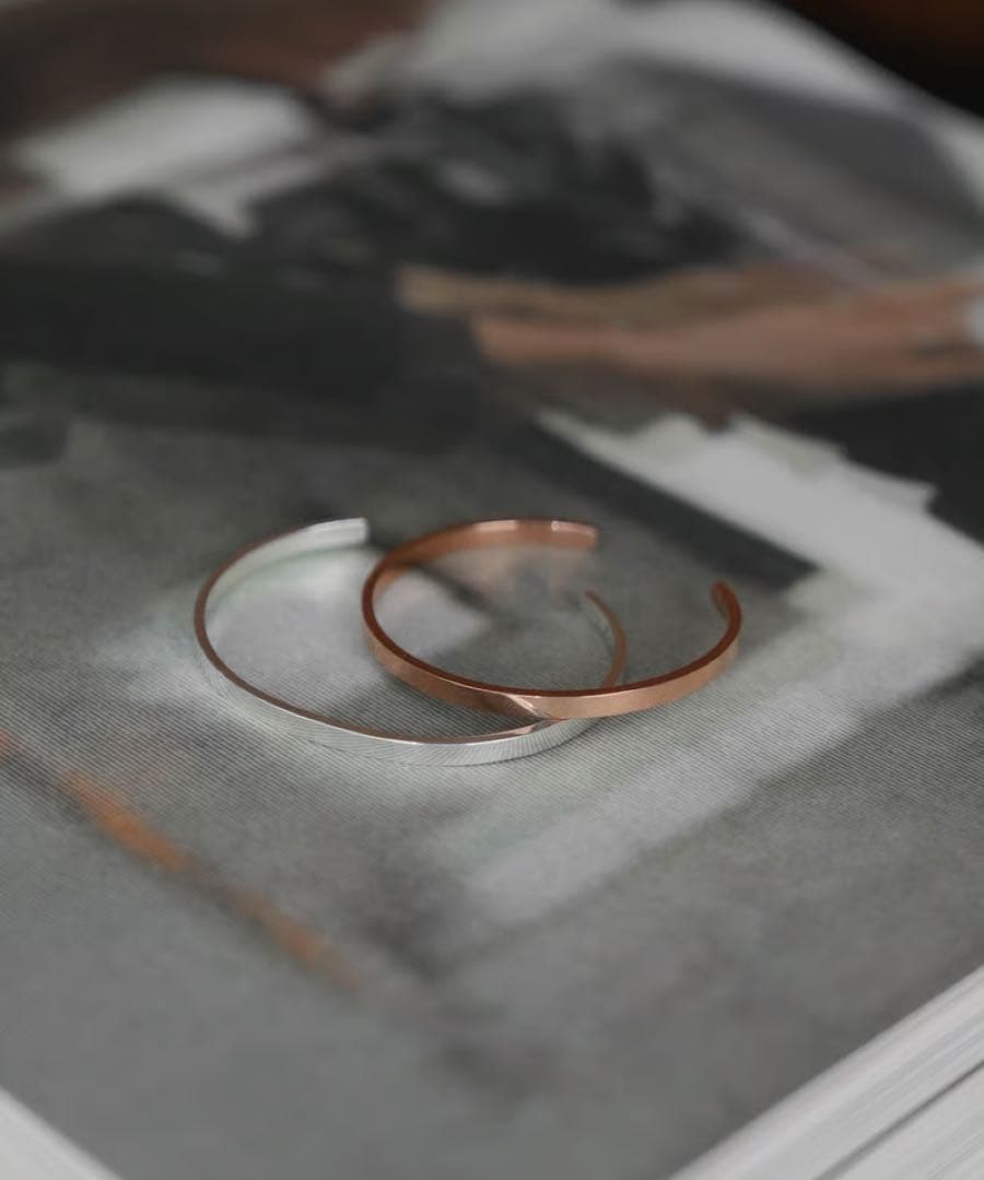 【新品未使用】CTHY シルバーローズゴールド バングル　シルバー925 セット