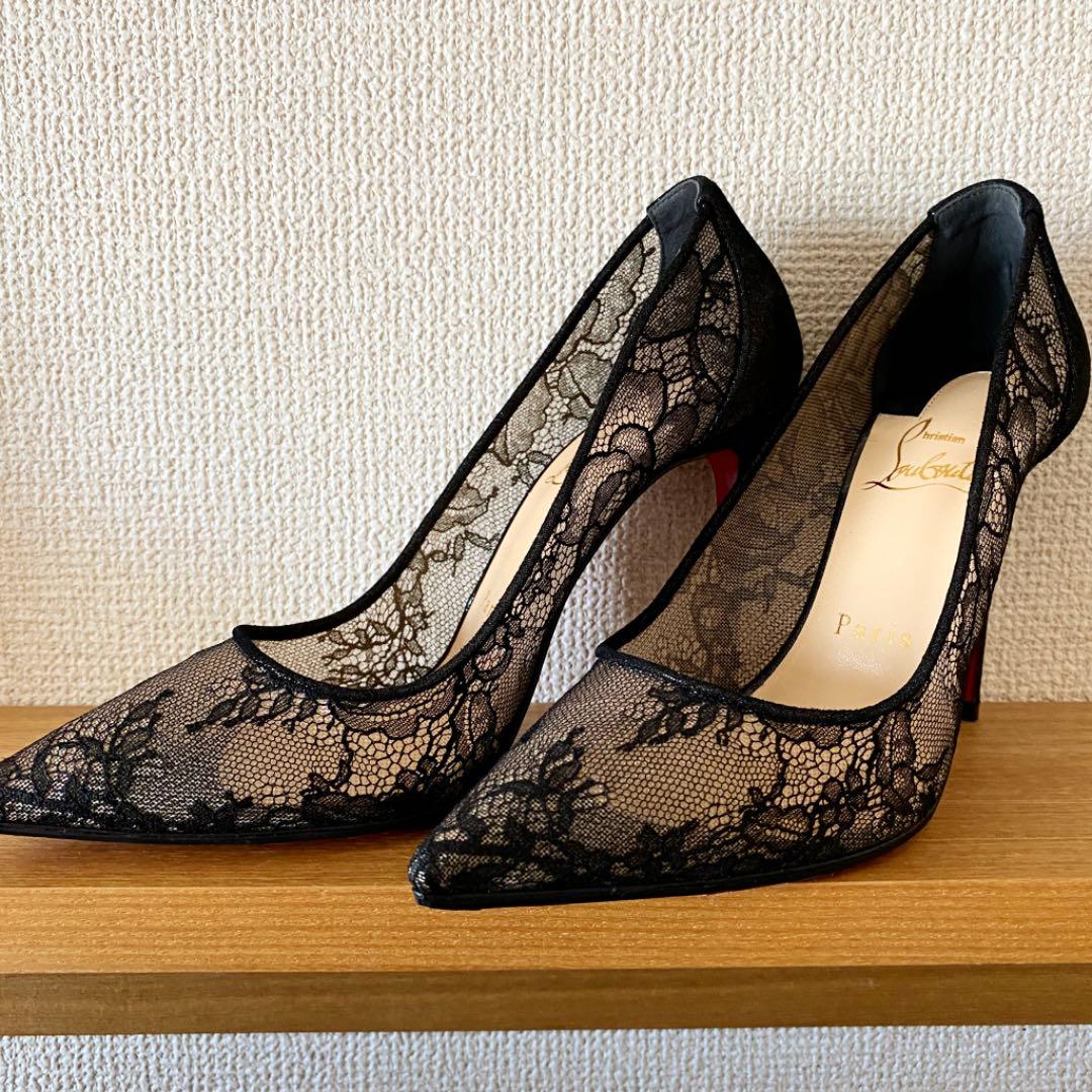 ルブタン レース ハイヒール