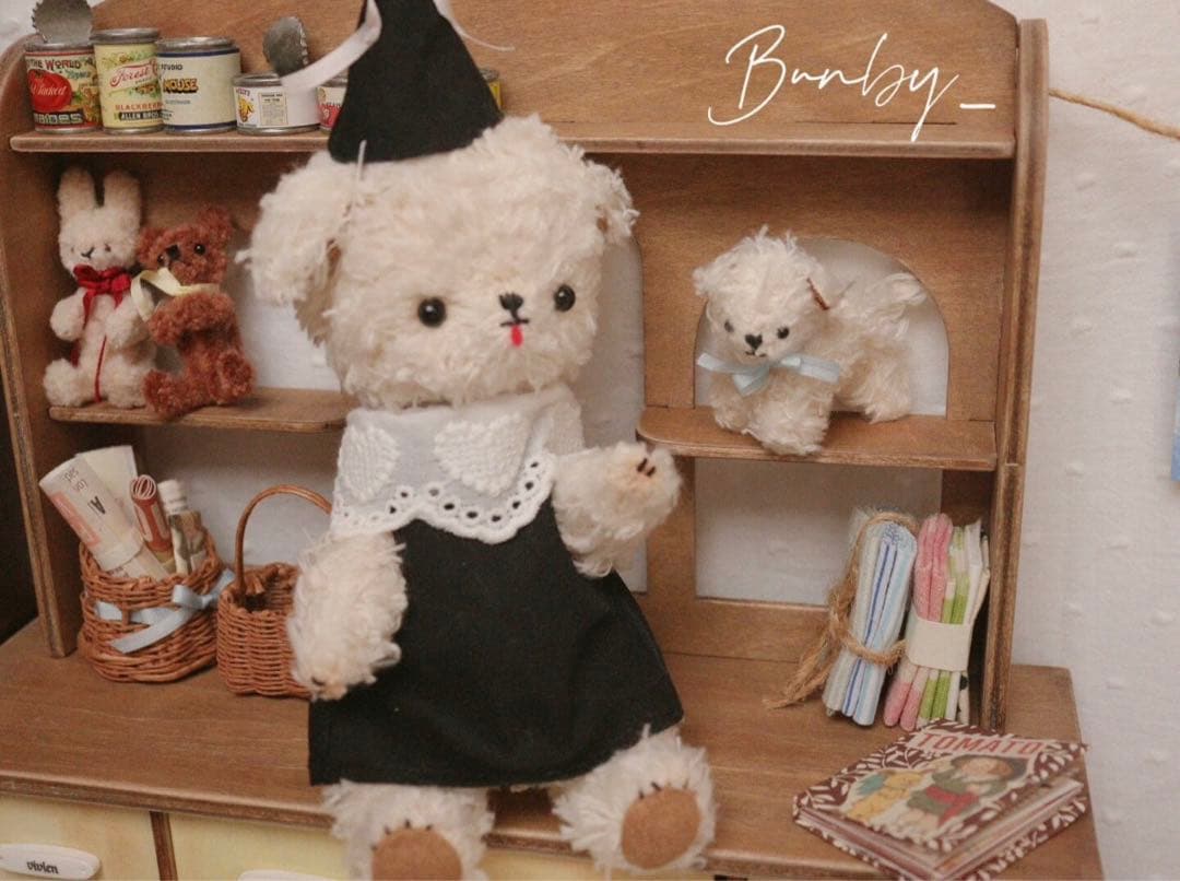 かわいいワンワン アーティストベア 海外作家様 ハンドメイド ぬいぐるみ 犬