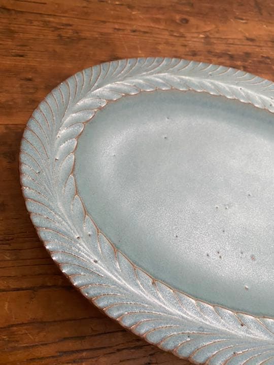 松塚裕子　レリーフ　オーバルプレート　 Lサイズ