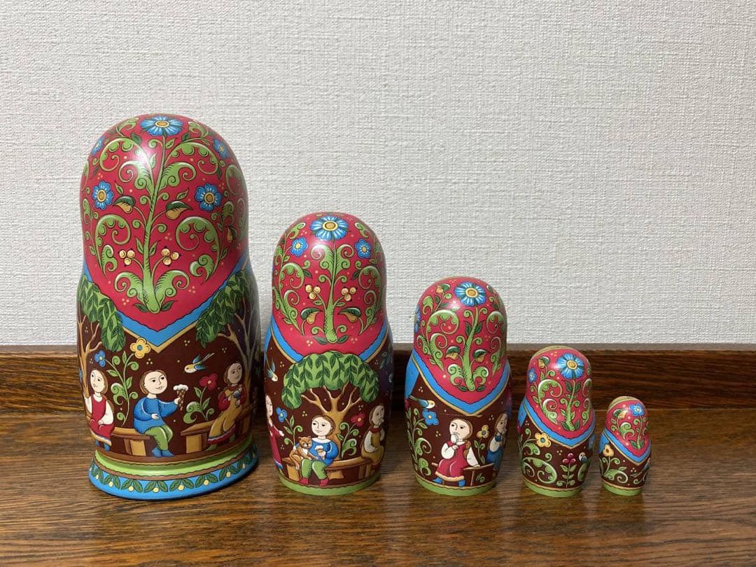 ロシア雑貨☆マトリョーシカ『アイスクリーム』5P オリカ作