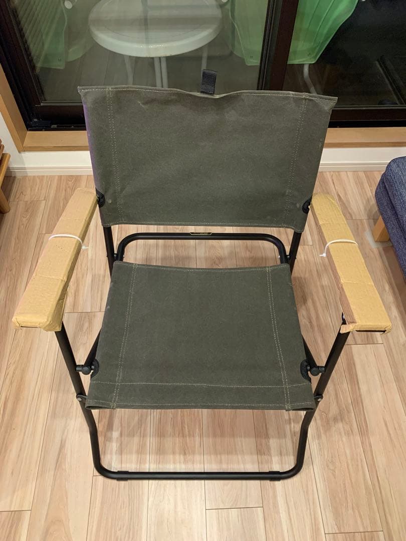 MIKAN ミカン ワックスドキャンバスローバーチェア ハイ カーキ