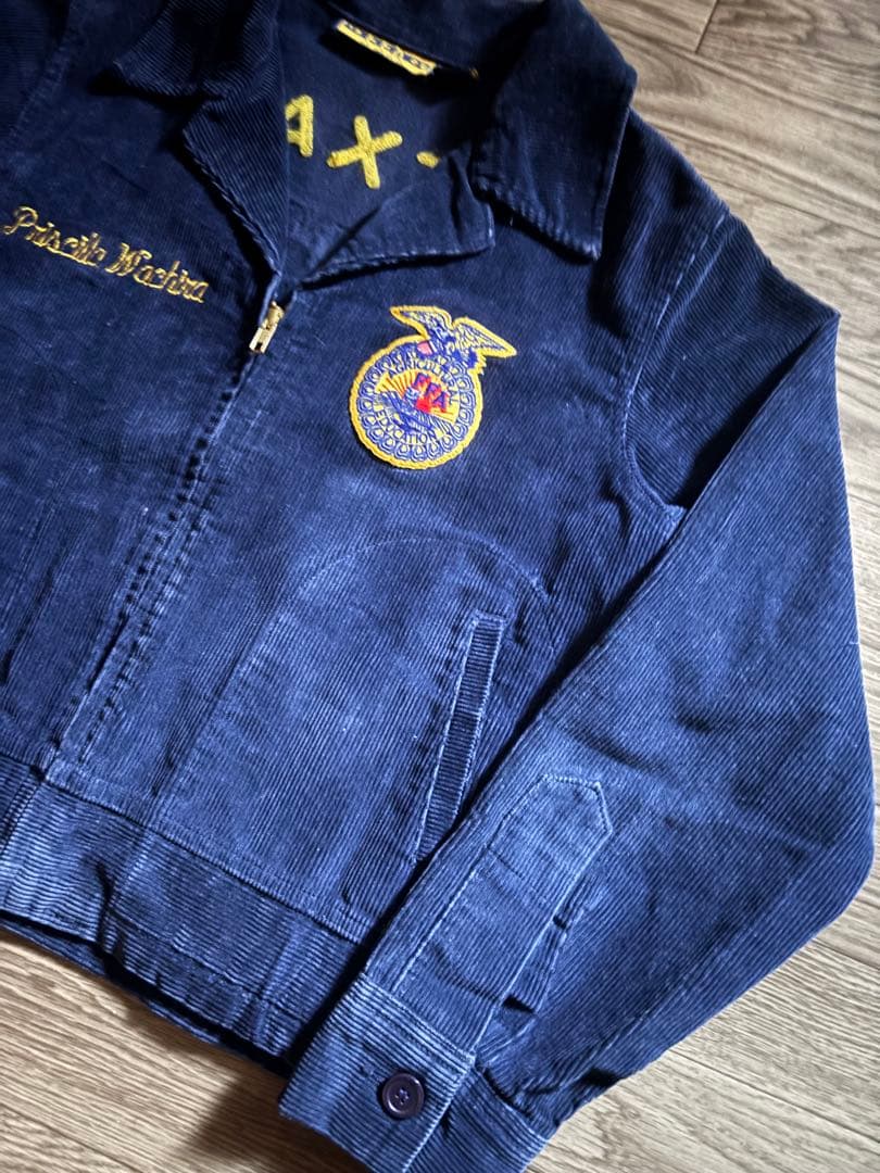 ★極美品★ 90s ~ 濃紺　FFA ジャケット 　lot103-38 フェード