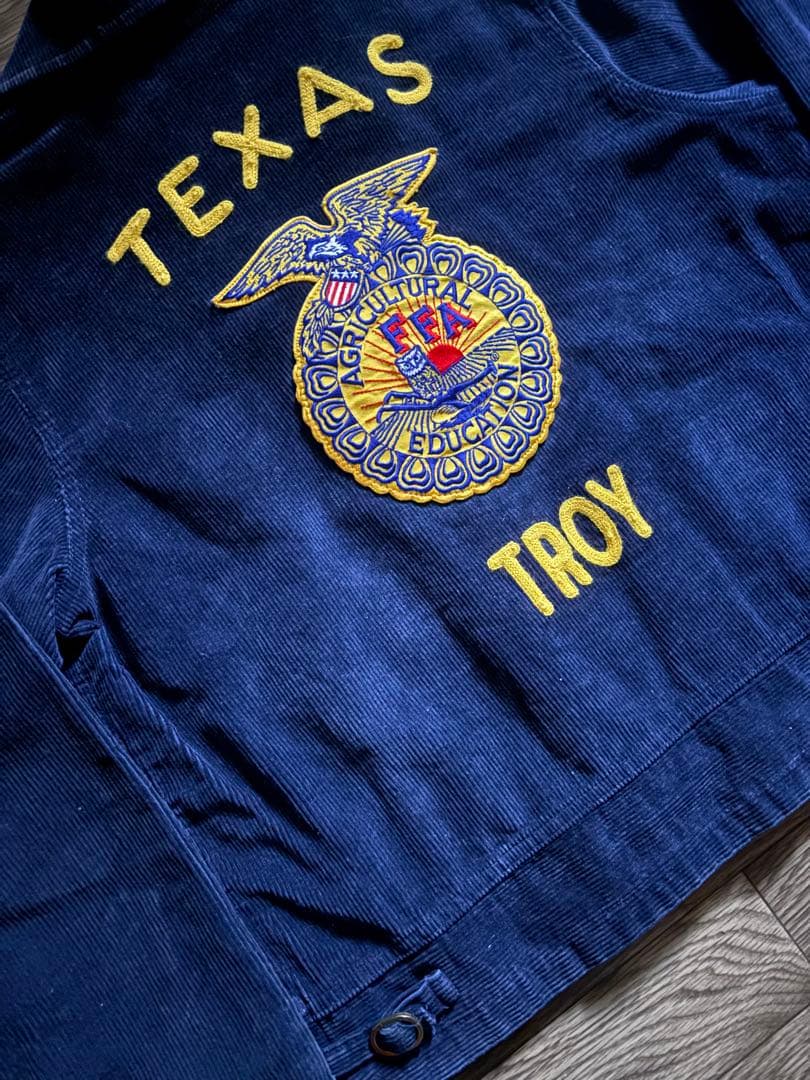 ★極美品★ 90s ~ 濃紺　FFA ジャケット 　lot103-38 フェード