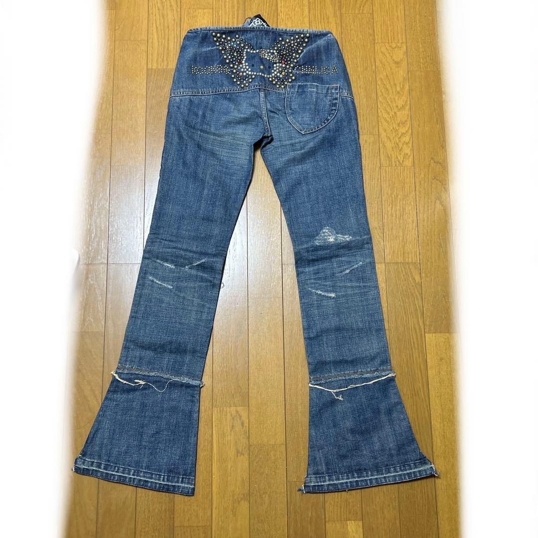 ハローキティ　蝶々　Kook's&CHELICA コラボ　ブーツカット　激レア