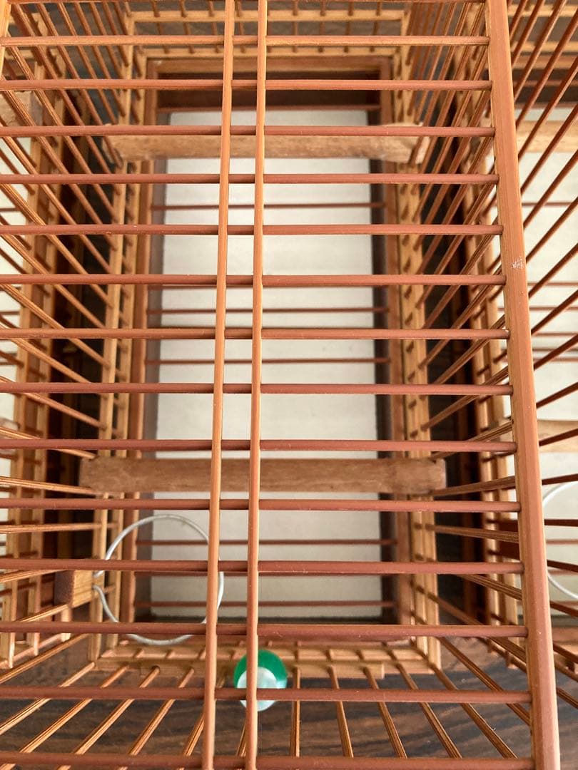 新品未使用品　竹細工　メジロ籠　鳥籠　屋久杉　寝かせ箱　セット