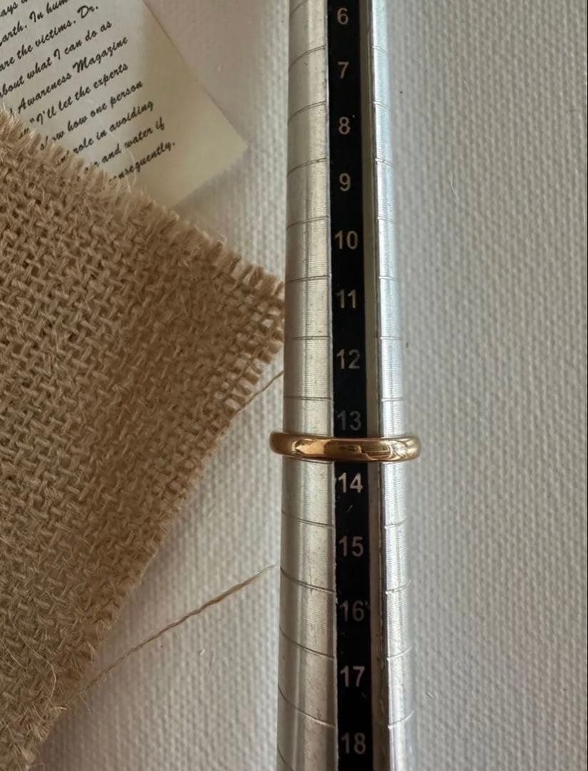 K18ゴールドリング　造幣局マーク入り　13号