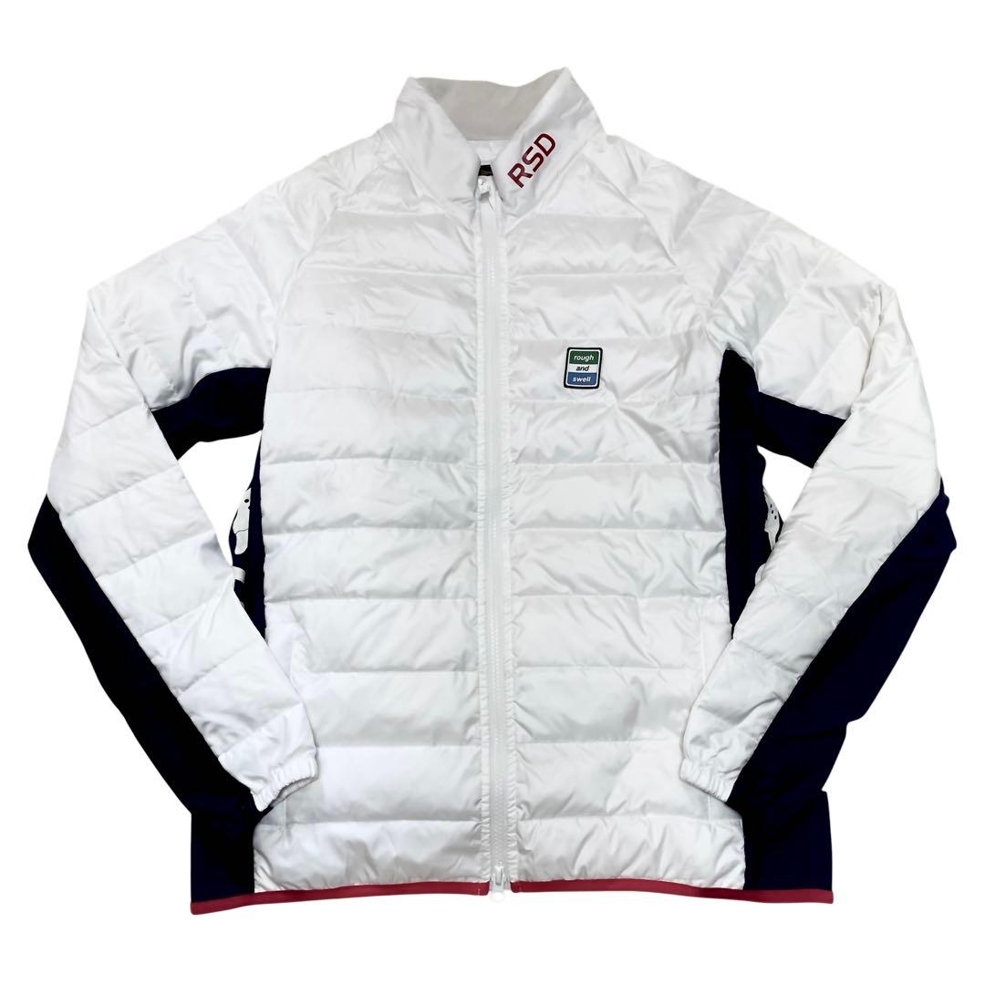 【Mサイズ】ラフアンドスウェル ダウンジャケット ホワイト ゴルフウェア メンズ