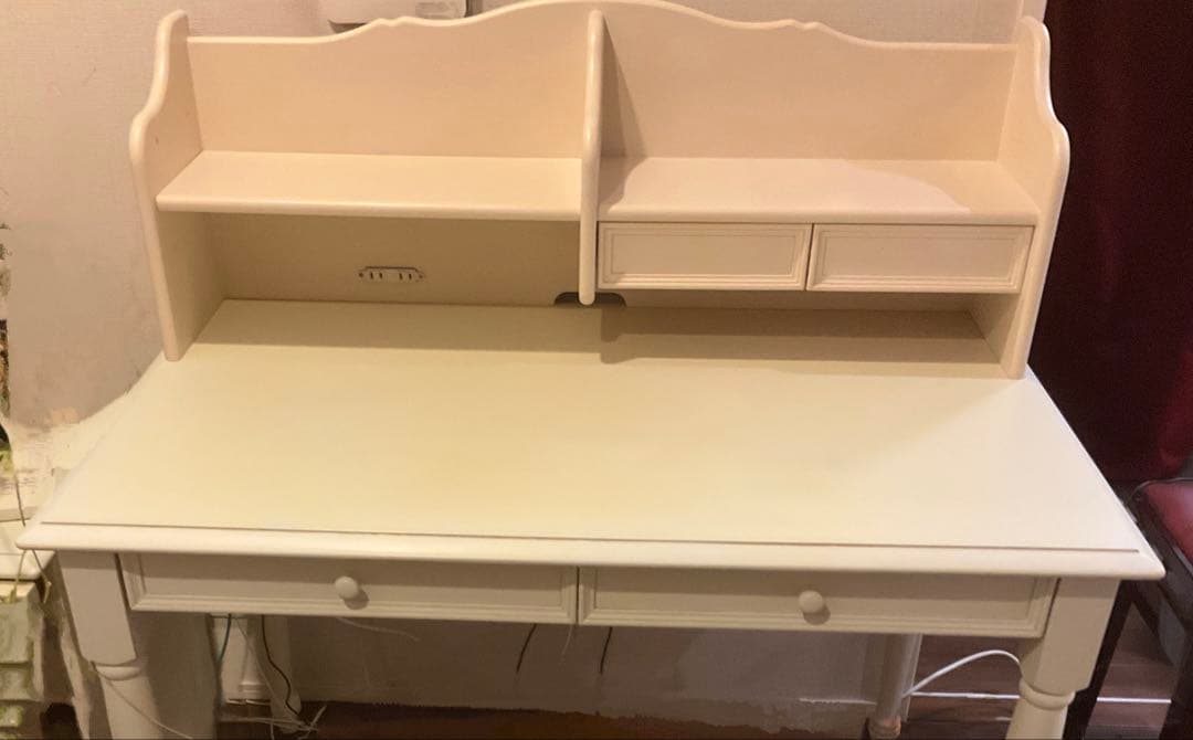 デスク/ローラアシュレイ/シェルフ/引き出し/ドーセットチルドレン/アイボリー