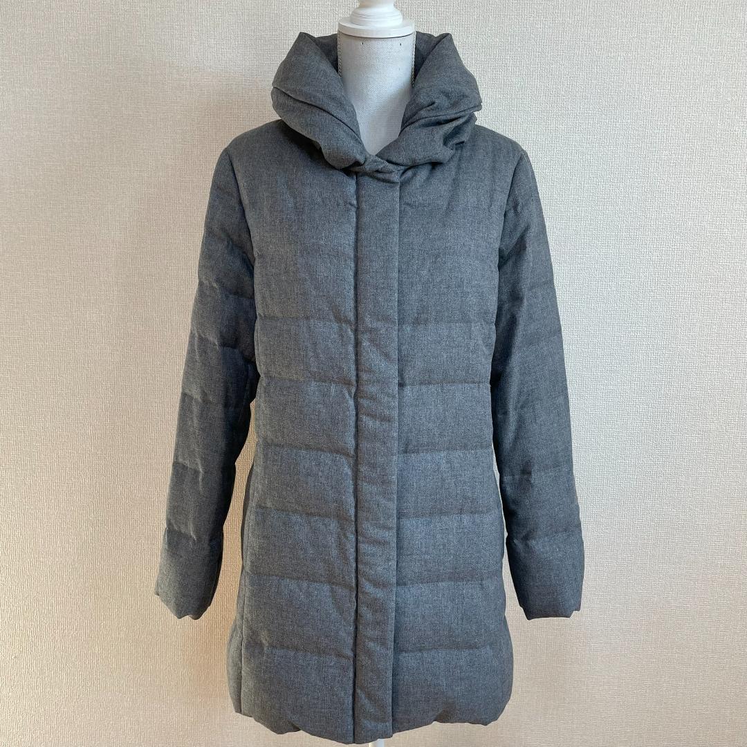 トランスワーク グレー ダウンコート 46 大きいサイズ 美品 秋冬 三陽商会