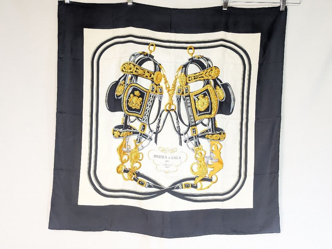 M373 HERMES カレ90 ブリッド・ドゥ・ガラ　箱あり　正規品