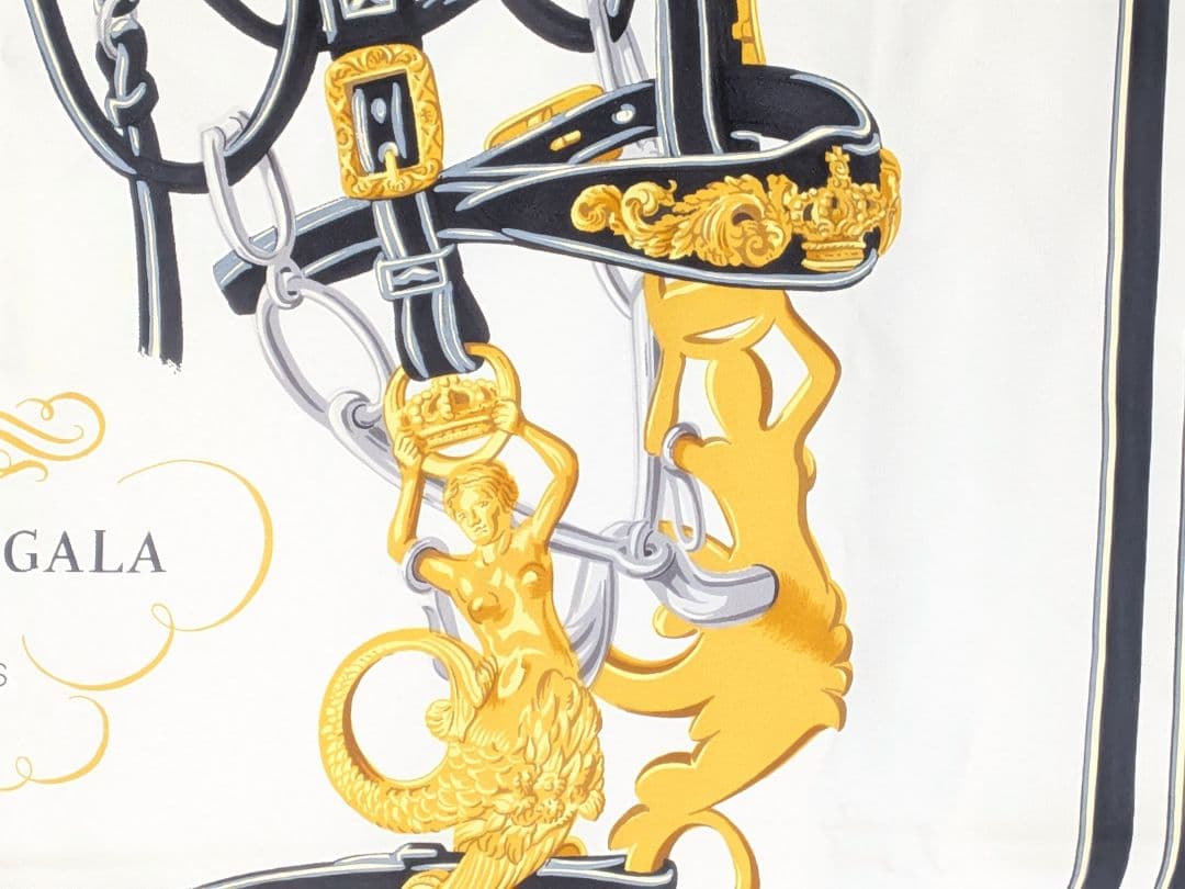 M373 HERMES カレ90 ブリッド・ドゥ・ガラ　箱あり　正規品