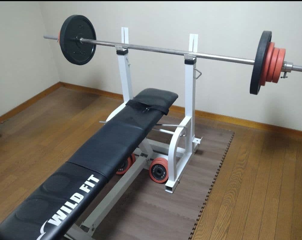 Wild Fit ベンチプレス台バーベル65KGセット