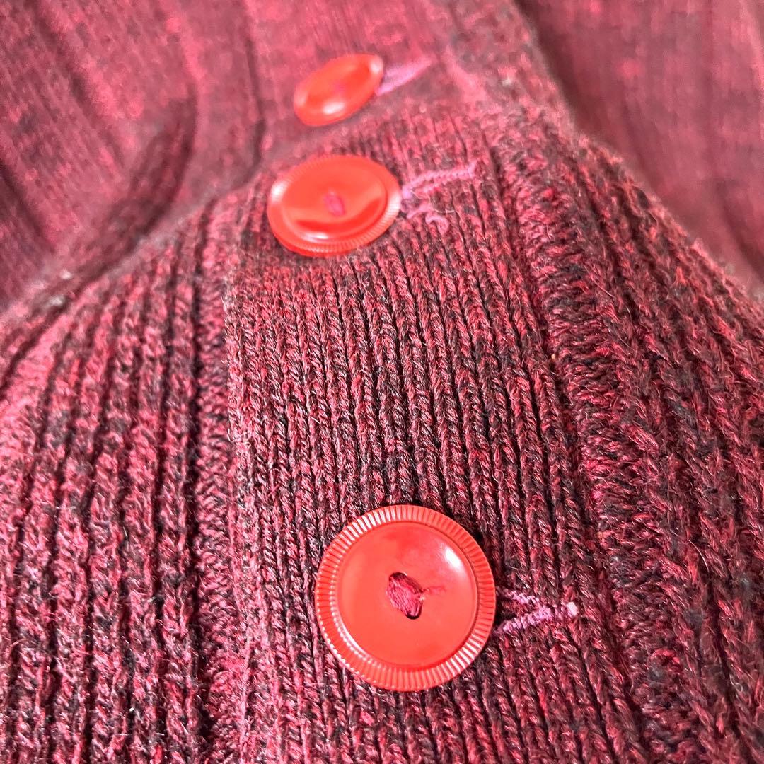 希少 USA製 古着 60s ブレントウッド ミックスカラー カーディガン