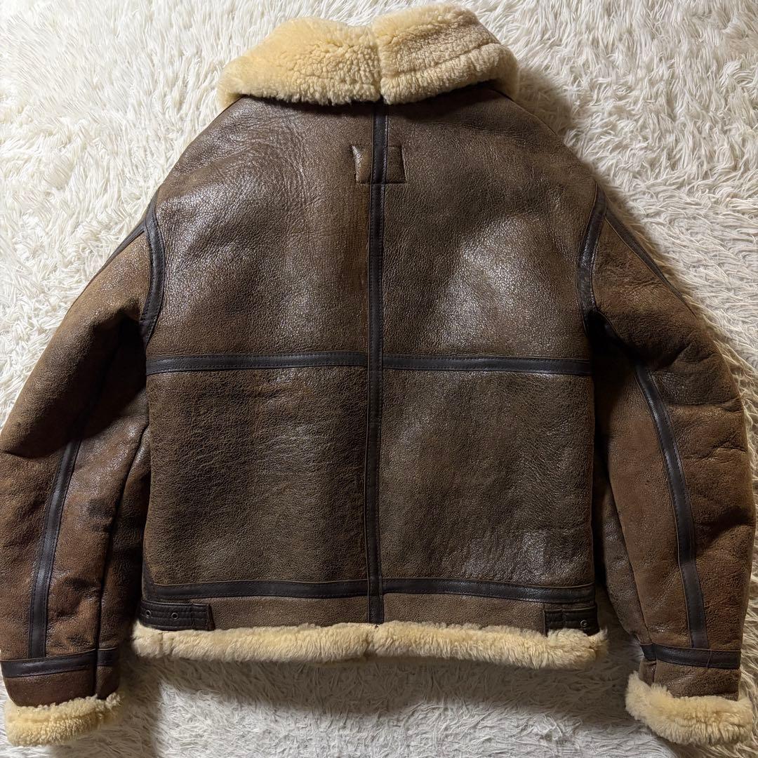 【米国製】AVIREX フライトジャケット　B-3 ムートン　羊革　38