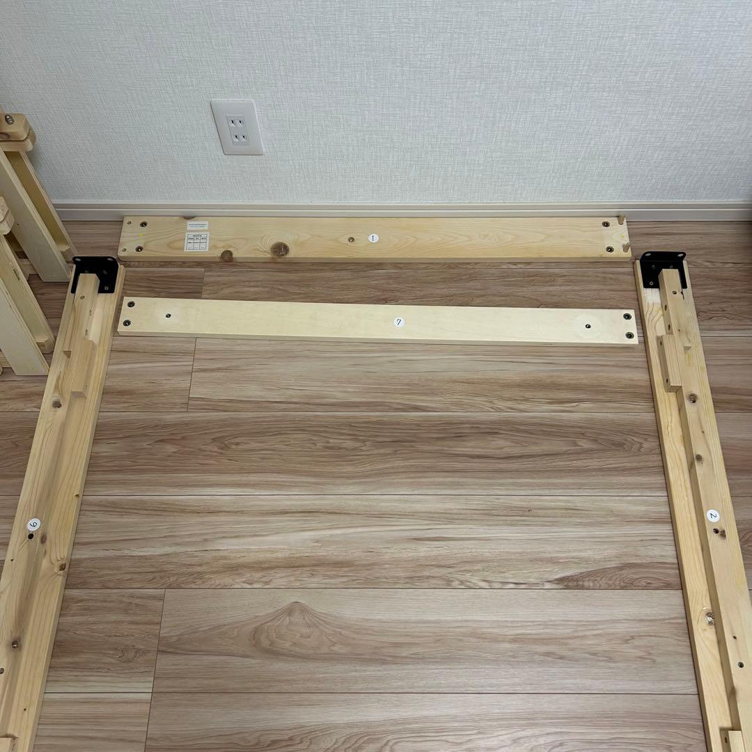 限定価格★【美品】すのこベッド ローベッド 布団干し可！組立簡単！送料込み！