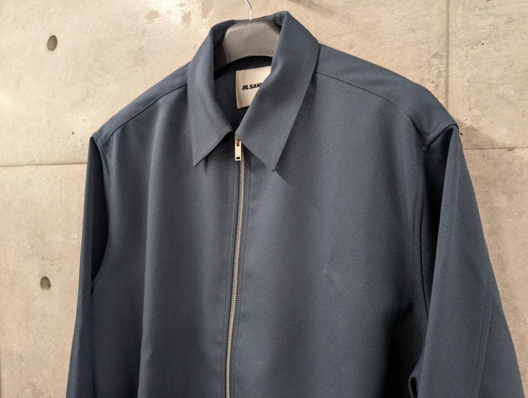 JIL SANDER ジルサンダー ジップアップ シャツジャケット ネイビー