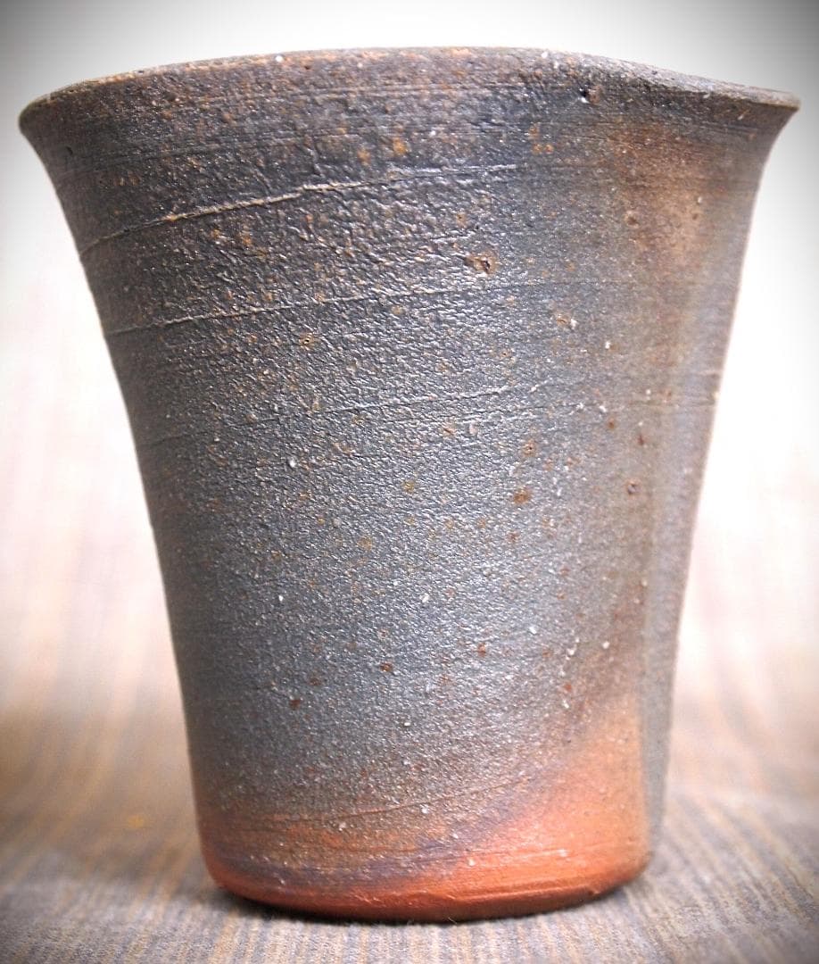 人気作家★中里隆★唐津南蛮麦酒器C★緋色