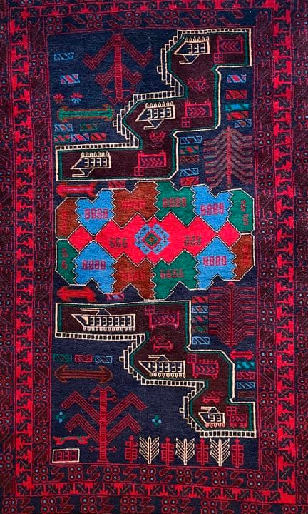 【新品未使用】アフガニスタン産 バルーチ絨毯　ペルシャ