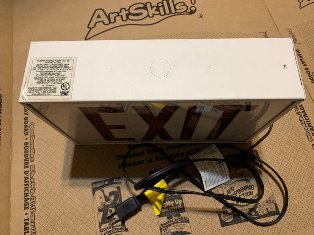 米軍放出品 EXIT サイン インテリア 100v 米軍基地 USAF