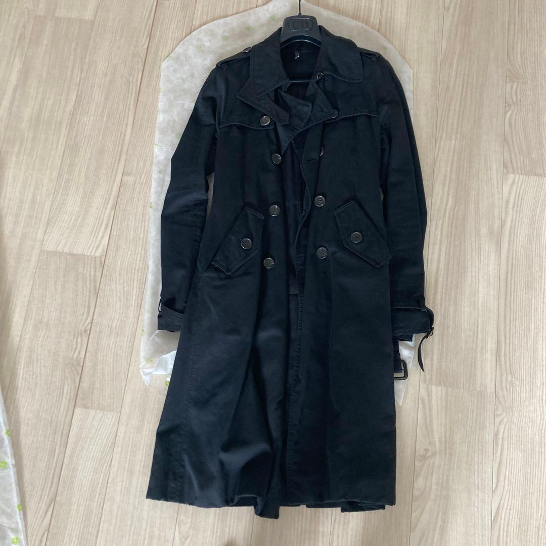 Dior homme05 ブラックトレンチコート　エディデザイン