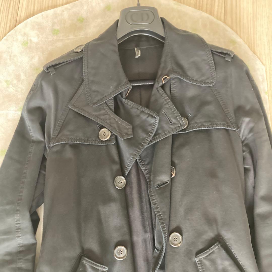 Dior homme05 ブラックトレンチコート　エディデザイン
