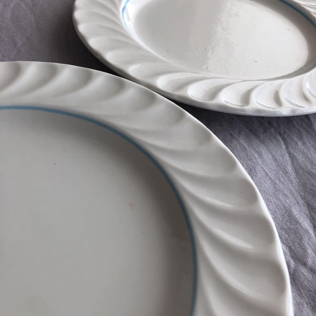 2枚セット　レア希少品　フレンチアンティーク　デッドストック　ディナープレート