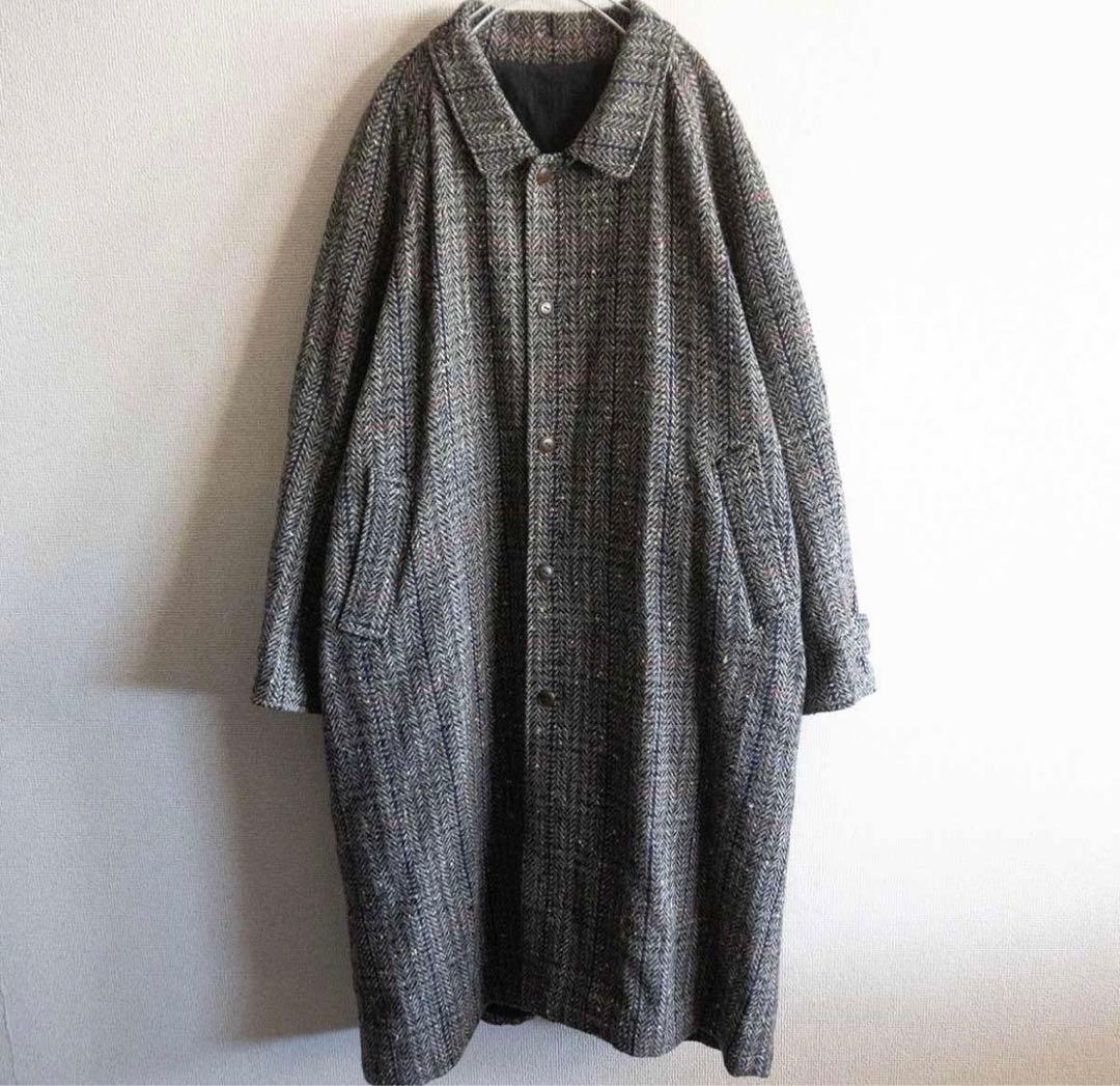 【80S/アーカイブ】Boneville【ツイードバルカラーコートリバーシブル