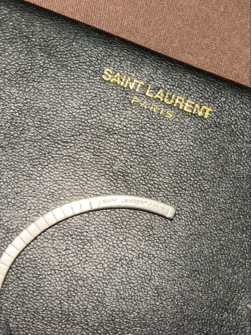 SAINT LAURENT ブレスレット シルバーバングル ギャランティカード