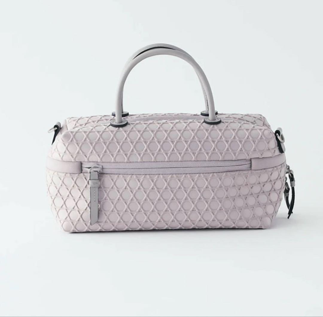 Lapuohラクーオ　ミニボストン　ライトグレー