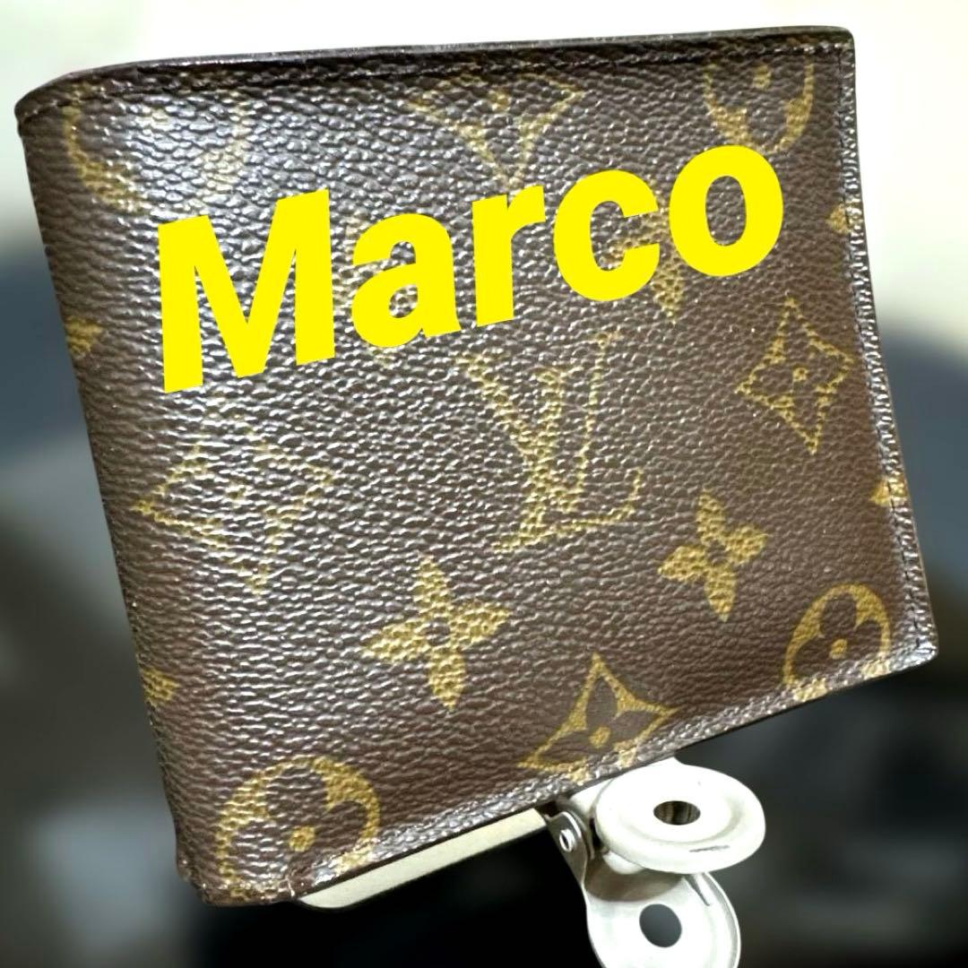 15☆優良品☆ポルトフォイユマルコNM☆ 2つ折り財布★ポケットあり