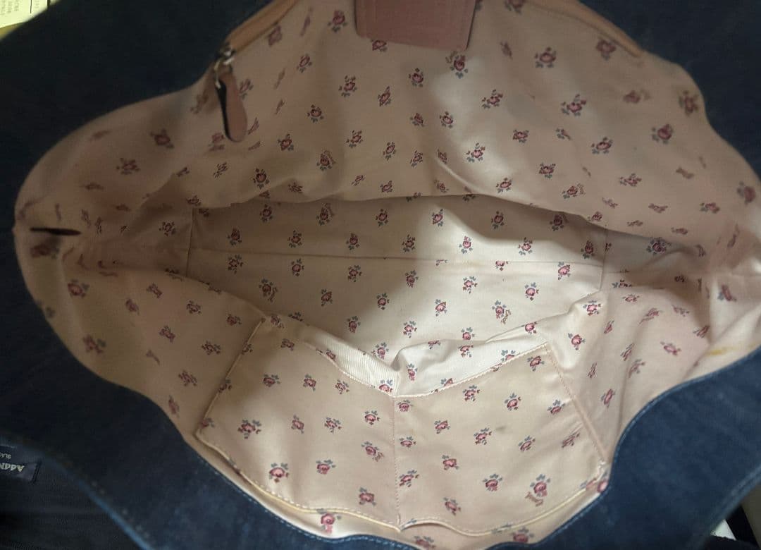 COACH コーチ キャンバス デニムトートバッグ デニム 馬車ロゴ