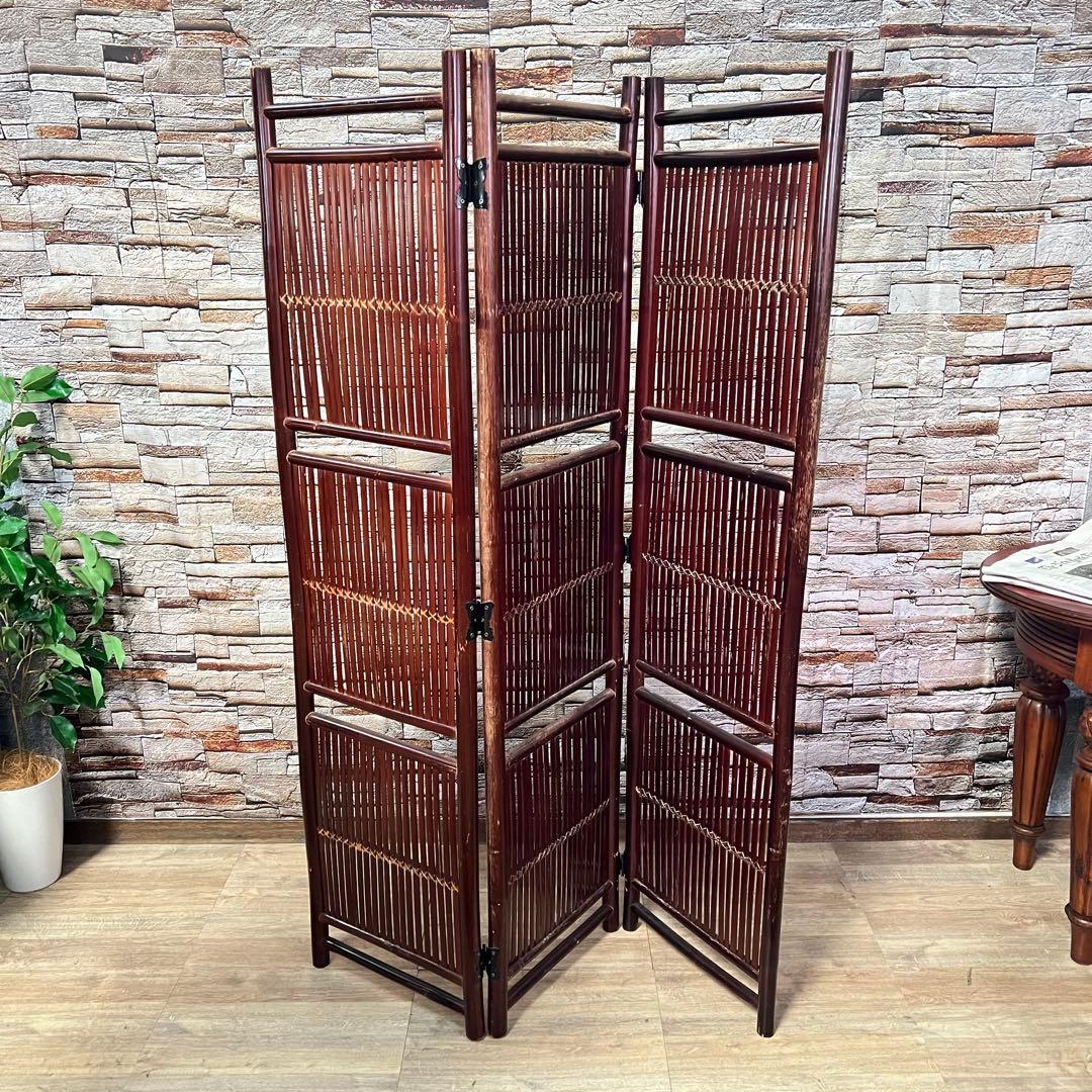 ꧁アジアン家具꧂パーテーション パーティション バンブー 竹 衝立 間仕切り